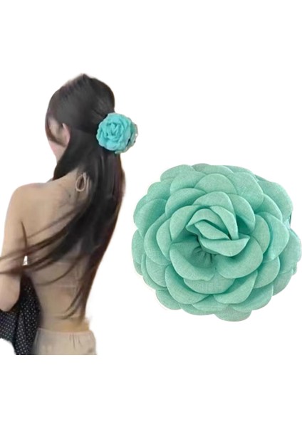Kumaş Çiçek Klipsi Saç Tokası (Yurt Dışından)