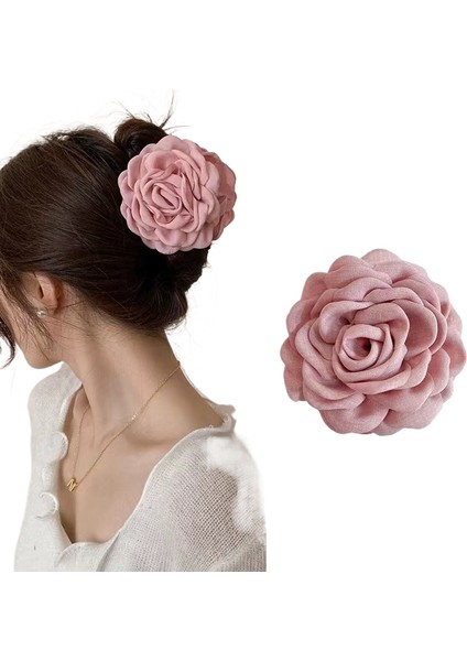 Kumaş Çiçek Klipsi Saç Tokası (Yurt Dışından)