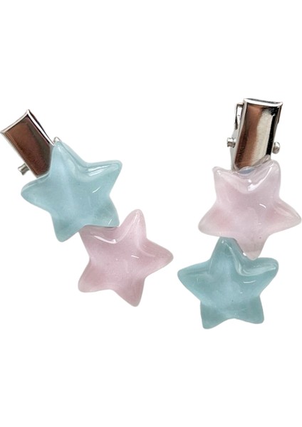 Dopamin Şeker Rengi Yıldız Saç Klipsi (Yurt Dışından)