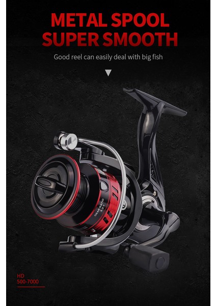 Balık Tutma Makinesi HK1000 - 7000 8kg Maksimum Sürükleme Gücü 5.2:1 Yüksek Hız (Yurt Dışından) fiyatları