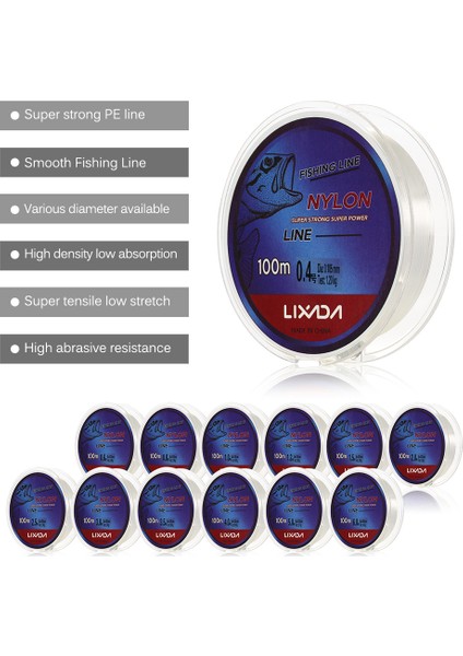 100M Açık Beyaz Balık Tutma Teli, Tatlı ve Tuzlu Su Için Düz Atış (Yurt Dışından) modelleri