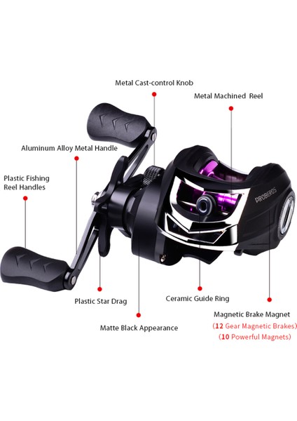 3+1 Bb Toplu Yataklı 7.2:1 Oranlı Yüksek Hızlı Balık Tutma Baitcasting Makarası (Yurt Dışından) modelleri