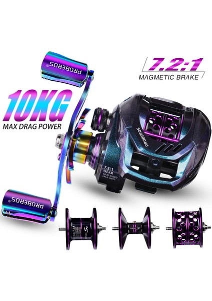 10KG Sürükle Balık Tutma Mıknatıslı Frenli 7.2:1 Direnç Oranlı Baitcasting Makarası (Yurt Dışından) modelleri