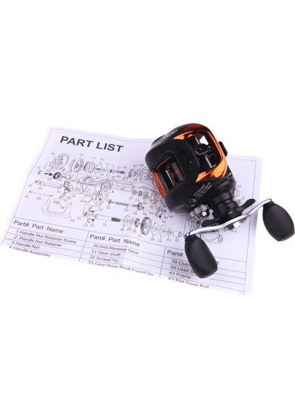 AF103 Yuvarlak Kayıcılu Bait Casting Balık Tutma Makarası 6.3:1 Yüksek Hızlı Siyah (Yurt Dışından) indirimleri