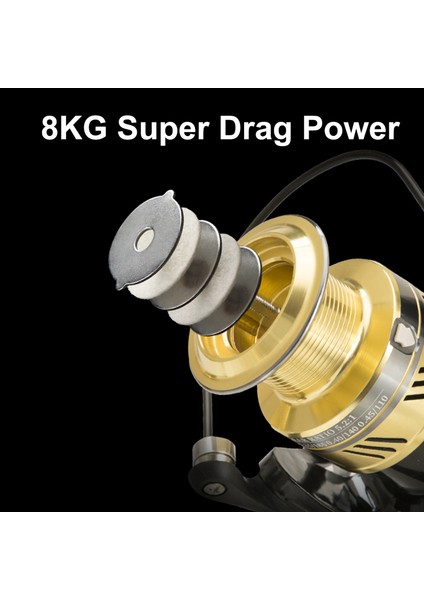 2000 - 7000 Serisi Metal Spool Spinning Reel 8kg Maksimum Sürükleme Ultra Düz (Yurt Dışından) modelleri