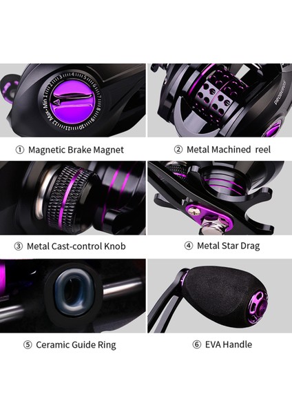 3+1 Bb Bilyalı Taşınabilir Balık Tutma Makarası Yüksek Hız 7.2:1 (Yurt Dışından) modelleri