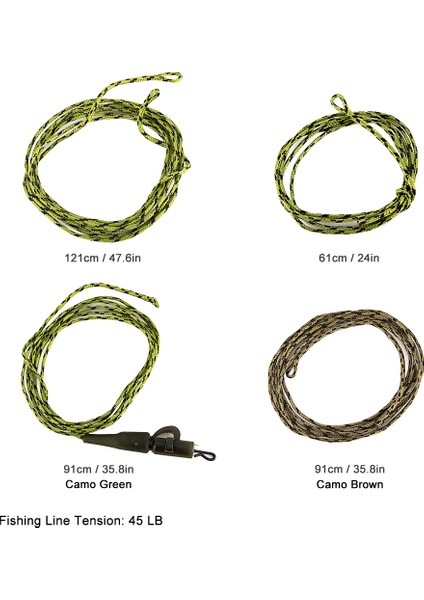 45LB Kurşun Çekirdekli Balık Tutma Teli Halka Şeklindeki Karp Balığı Avcılığı Bağı (Yurt Dışından) fiyatları