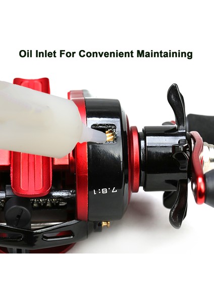 12+1 Top Rulmanlı Baitcasting Balık Tutma Makinesi 7.8:1 Vites Oranı Derin ve Sığ Spollar (Yurt Dışından) fırsatları