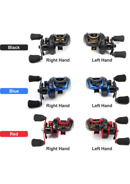 12+1 Top Rulmanlı Baitcasting Balık Tutma Makinesi 7.8:1 Vites Oranı Derin ve Sığ Spollar (Yurt Dışından) indirimleri