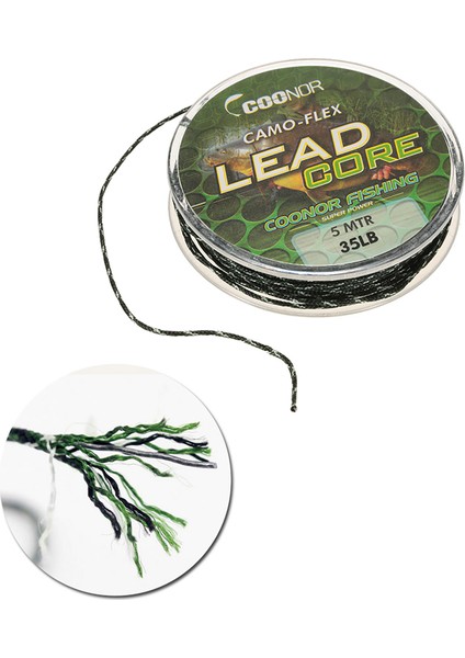 35LB 5m Leadcore Camouflage Desenli Hamsi Balıkçılığı Teli (Yurt Dışından)