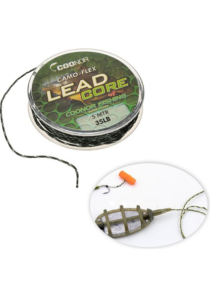 35LB 5m Leadcore Camouflage Desenli Hamsi Balıkçılığı Teli (Yurt Dışından)