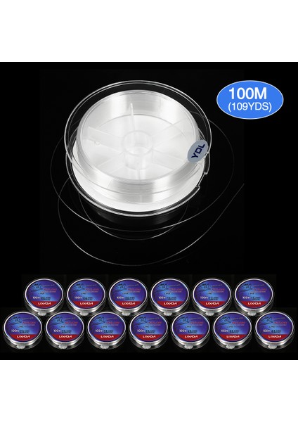 100M Açık Beyaz Balık Tutma Teli Taze ve Tuzlu Su Için Düz Atışlı (Yurt Dışından) indirimleri