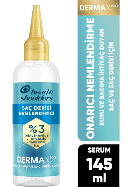 DermaXPRO Onarıcı Nemlendirme Saç Derisi Nemlendirici Durulanmayan Saç Derisi Serumu Niacinamide ve Seramid ile 145ml
