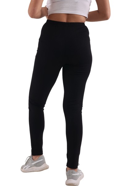 Kadın Siyah Taş Baskılı Tayt (Büyük Beden Seçeneğiyle) modelleri