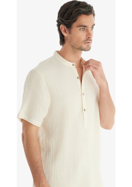 Erkek Gömlek 10769 - Krem modelleri