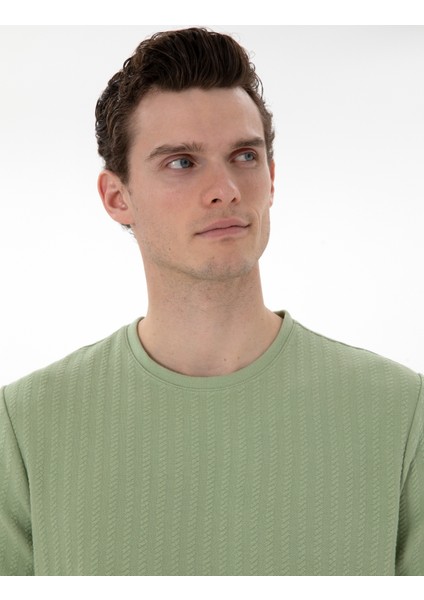 Erkek Açık Haki Regular Fit Tişört 50302581-VR183 fiyatları