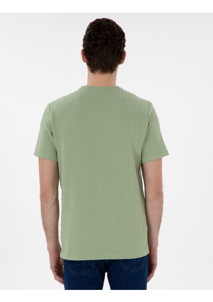 Erkek Açık Haki Regular Fit Tişört 50302581-VR183 indirimleri