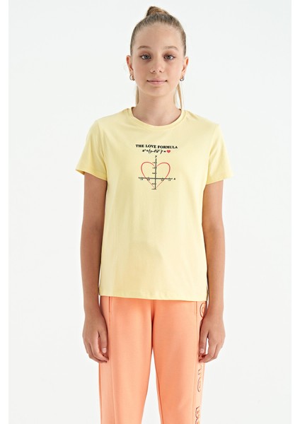 T13KG-75129_01 Kız Garson T-Shirt O Yaka Suprem