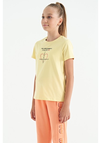 T13KG-75129_01 Kız Garson T-Shirt O Yaka Suprem