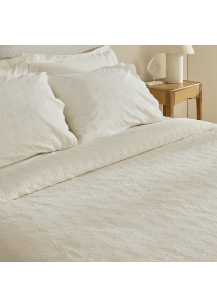 Vivien Brodeli %100 Pamuk Çift Kişilik Nevresim Takımı Ekru fiyatları