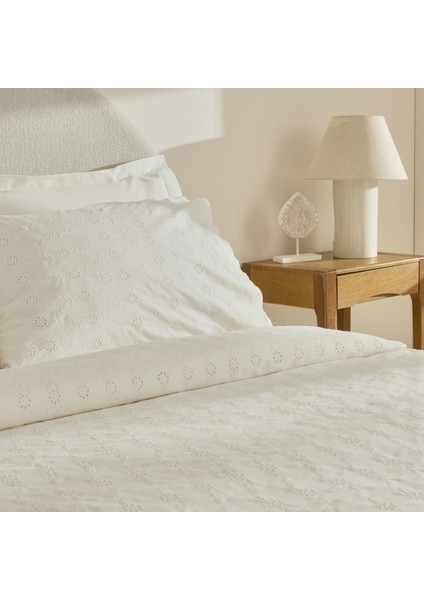 Vivien Brodeli %100 Pamuk Çift Kişilik Nevresim Takımı Ekru modelleri