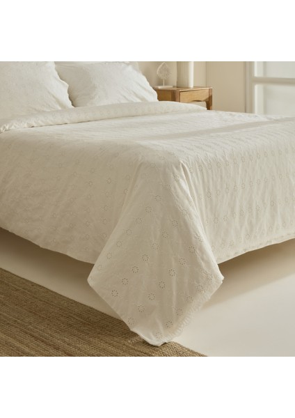 Vivien Brodeli %100 Pamuk Çift Kişilik Nevresim Takımı Ekru fırsatları