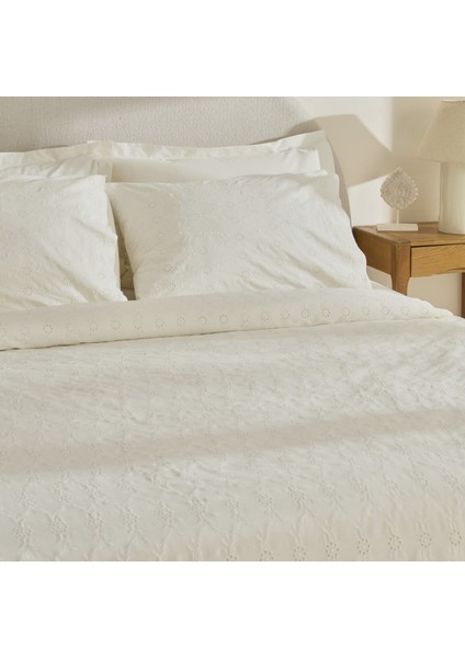 Vivien Brodeli %100 Pamuk Çift Kişilik Nevresim Takımı Ekru indirimleri