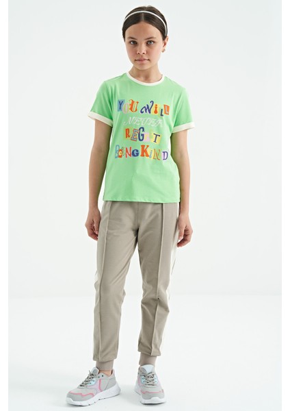 T13KG-75109_01 Kız Garson T-Shirt O Yaka Suprem