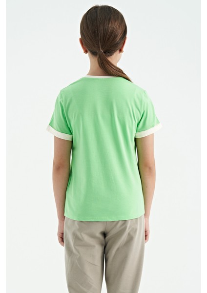 T13KG-75109_01 Kız Garson T-Shirt O Yaka Suprem