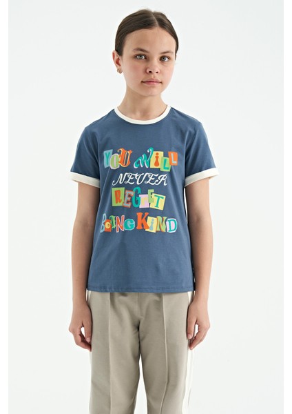 T13KG-75109_01 Kız Garson T-Shirt O Yaka Suprem