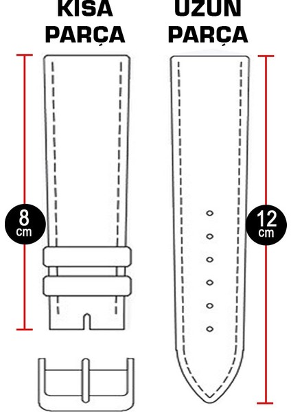24 mm Açık Kahverengi Taba Deri Saat Kordonu Kayış