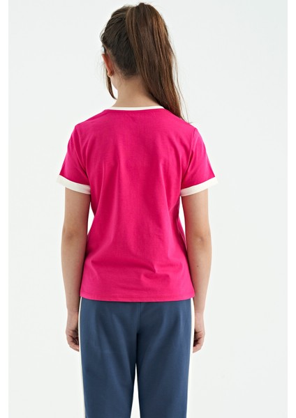 T13KG-75109_01 Kız Garson T-Shirt O Yaka Suprem