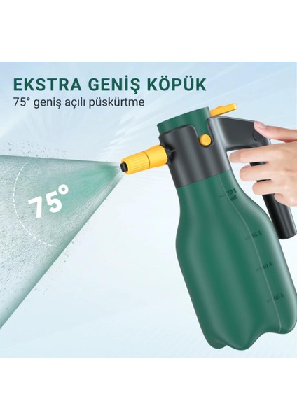 Profesyonel 2lt Yüksek Basınçlı Şarjlı Köpük Makinası Oto Yıkama Pompası Köpük Püskürtücü