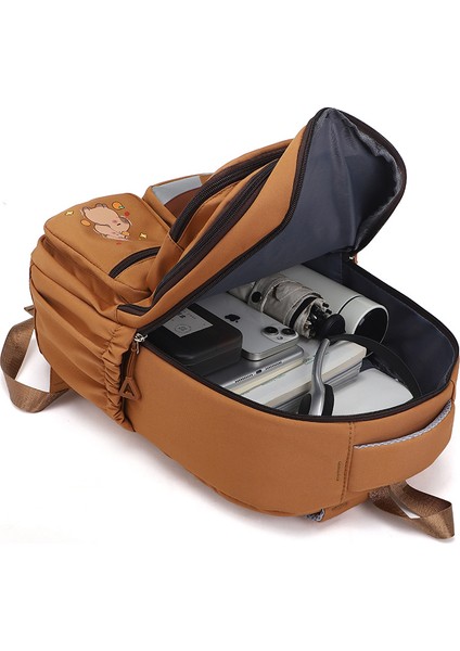 Sevimli Kapibara Kız Büyük Kapasiteli Sırt Çantası Dayanıklı ve Hafif (Yurt Dışından) modelleri