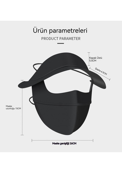 Açık Tam Yüz Güneş Koruyucu Güneşlik Buz Ipek Uv Şapka Maskesi (Yurt Dışından)