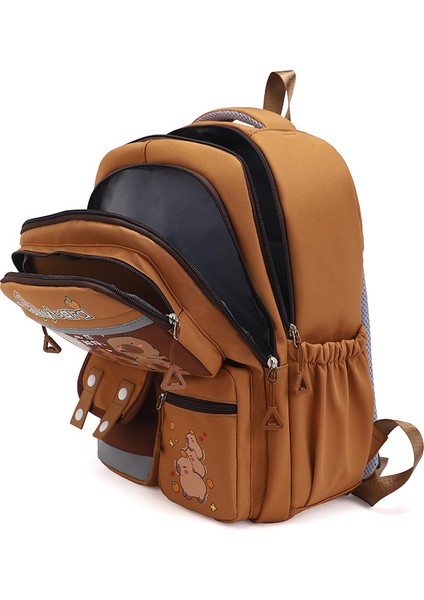 Sevimli Kapibara Kız Büyük Kapasiteli Sırt Çantası Dayanıklı ve Hafif (Yurt Dışından) fırsatları