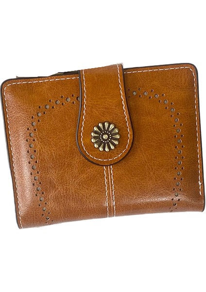 Retro Kısa Fermuarlı Çok Fonksiyonlu Bozuk Para Cüzdanı (Yurt Dışından)