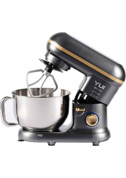 M108 Easy Chef Hamur Yoğurma Makinesi Stand Mikseri Gri Gold