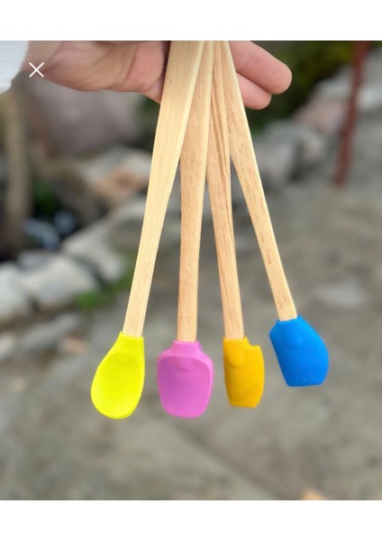 Silikon Mini 4lü Kaşık Seti