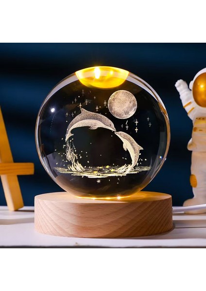 Parlayan Kristal Küre Gece Işığı Sıcak Işık Uyku Sıcak Renk Gece Işığı (Yurt Dışından)