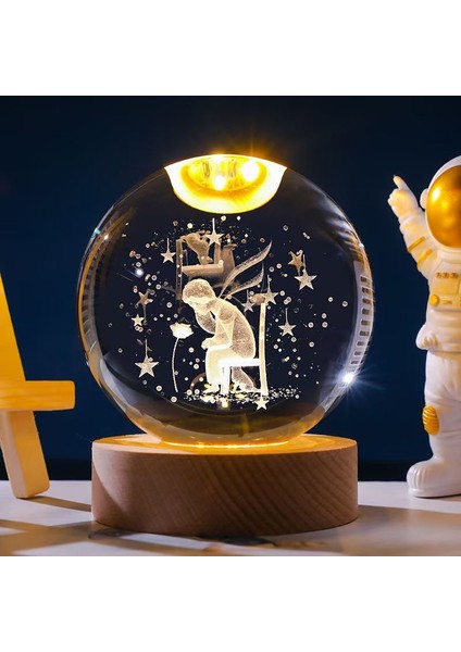 Parlayan Kristal Küre Gece Işığı Sıcak Işık Uyku Sıcak Renk Gece Işığı (Yurt Dışından)