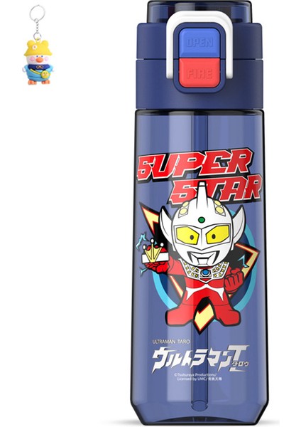 Ultraman Parlak Çocuk Çift Içme Bardağı Erkek Taşınabilir Pipetli Su Bardağı Yaz Öğrencisi Büyük Kapasiteli Düşmeye Karşı Plastik Bardak (Yurt Dışından)