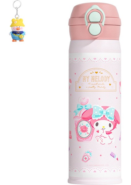 Sanrio Kulomi Çocuk Çift Içecek Termos Bardak 316 Paslanmaz Çelik Sevimli Karikatür Ilkokul Öğrencileri Taşınabilir Pipetli Bardak (Yurt Dışından)