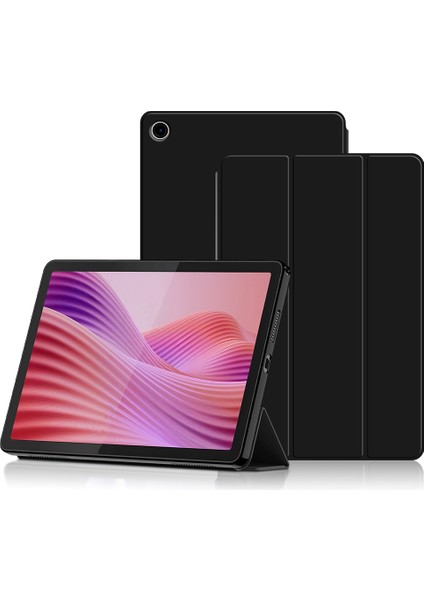 Lenovo Tab 10.1 (2025) Pu Deri Tpu Arka Üç Katlı Stand Tablet Kapağı (Yurt Dışından)