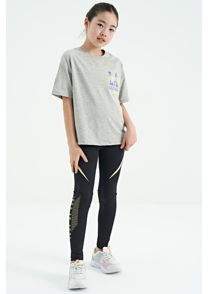 T13KG-75127_01 Kız Garson Oversize T-Shirt O Yaka Suprem