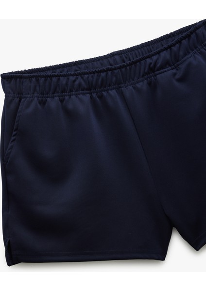 Beli Lastikli Yüksek Bel Rahat Kalıp Cep Detaylı Mini Spor Şort modelleri
