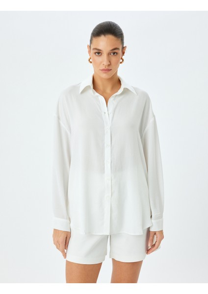 Klasik Yaka Uzun Kollu Oversize Gömlek modelleri