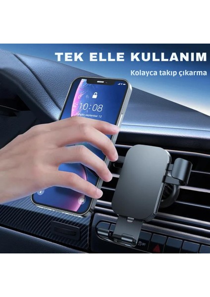 Metal Age Sarsılmaz Havalandırma Için Ayarlanabilir Metal Araç Içi Telefon Tutucu Araç Tutucu