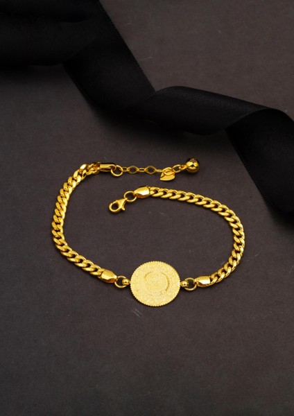 Gurmet Zincirli 14 Ayar Altın Çeyrekli Bileklik modelleri