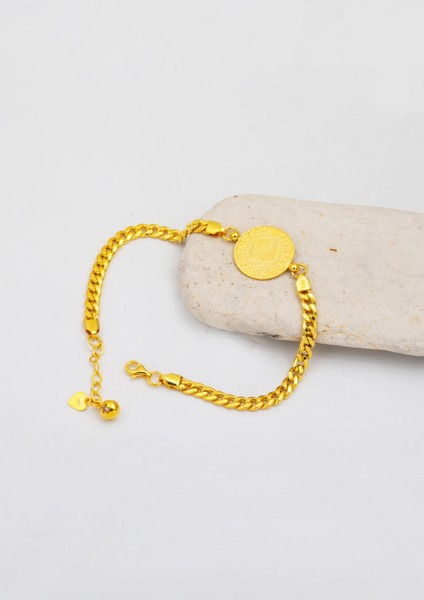 Gurmet Zincirli 14 Ayar Altın Çeyrekli Bileklik fırsatları